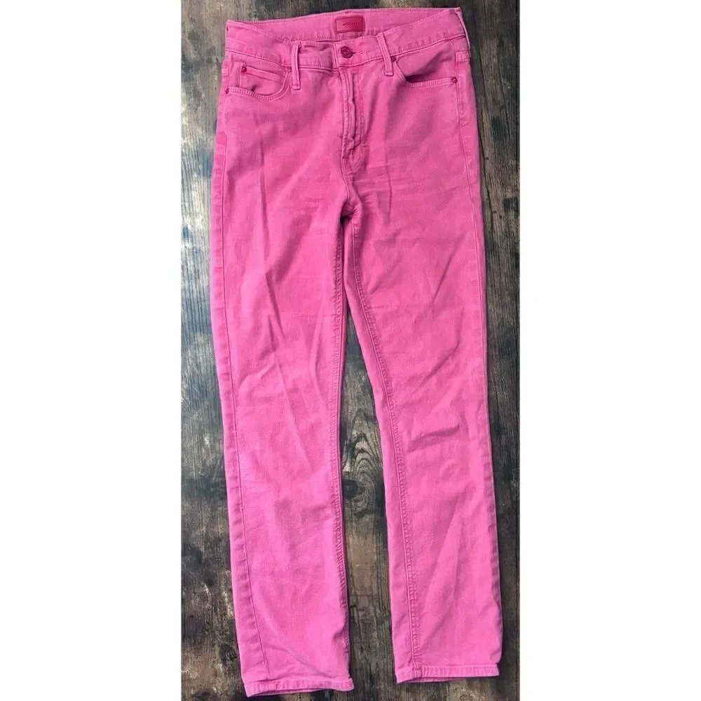 Mother Mid Rise Dazzler Ankle in Fruit Punch Jeans Size 26